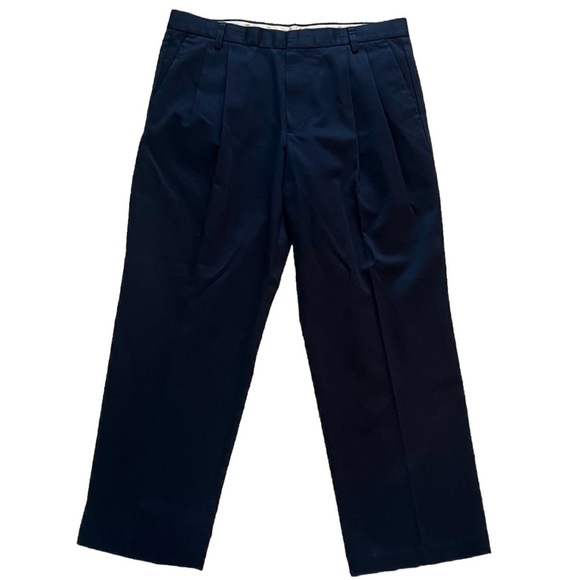 Dockers Men’s Classic Fit Pleated Dress Pants Dark Blue Navy 36x29 Pockets - Picture 1 of 7
